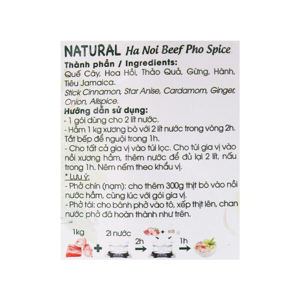 Natural Ha Noi Beef Pho Spice Mixture - Hình ảnh 3