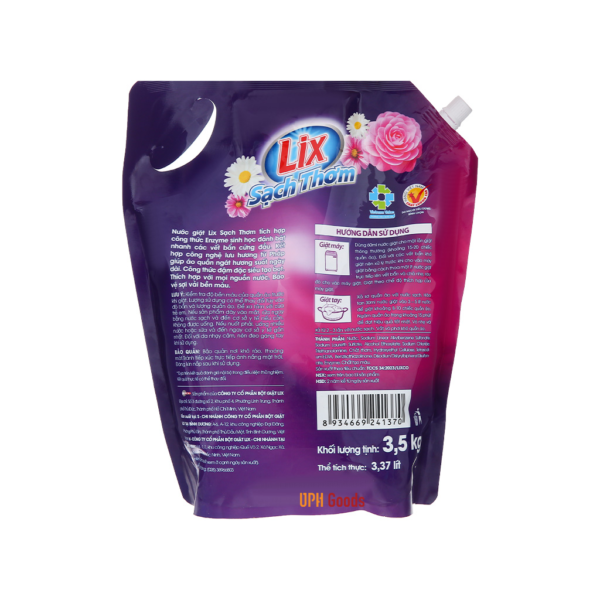 Lix Detergent Liquid (Flower)- 3.5Kg - Hình ảnh 2