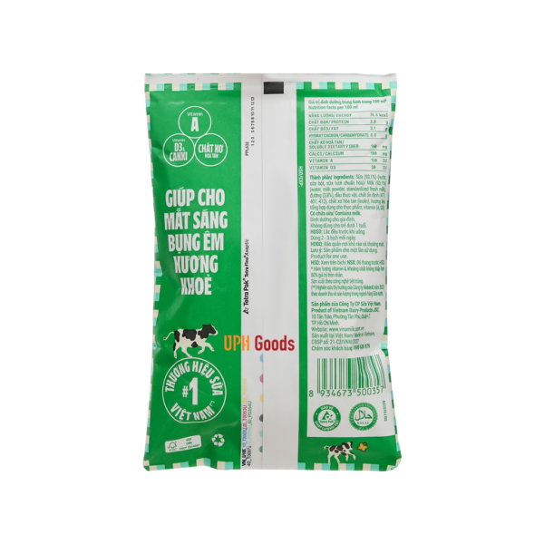 Vinamilk 100% Fresh Milk Bag (Normal Sugar) 220ml - Hình ảnh 4